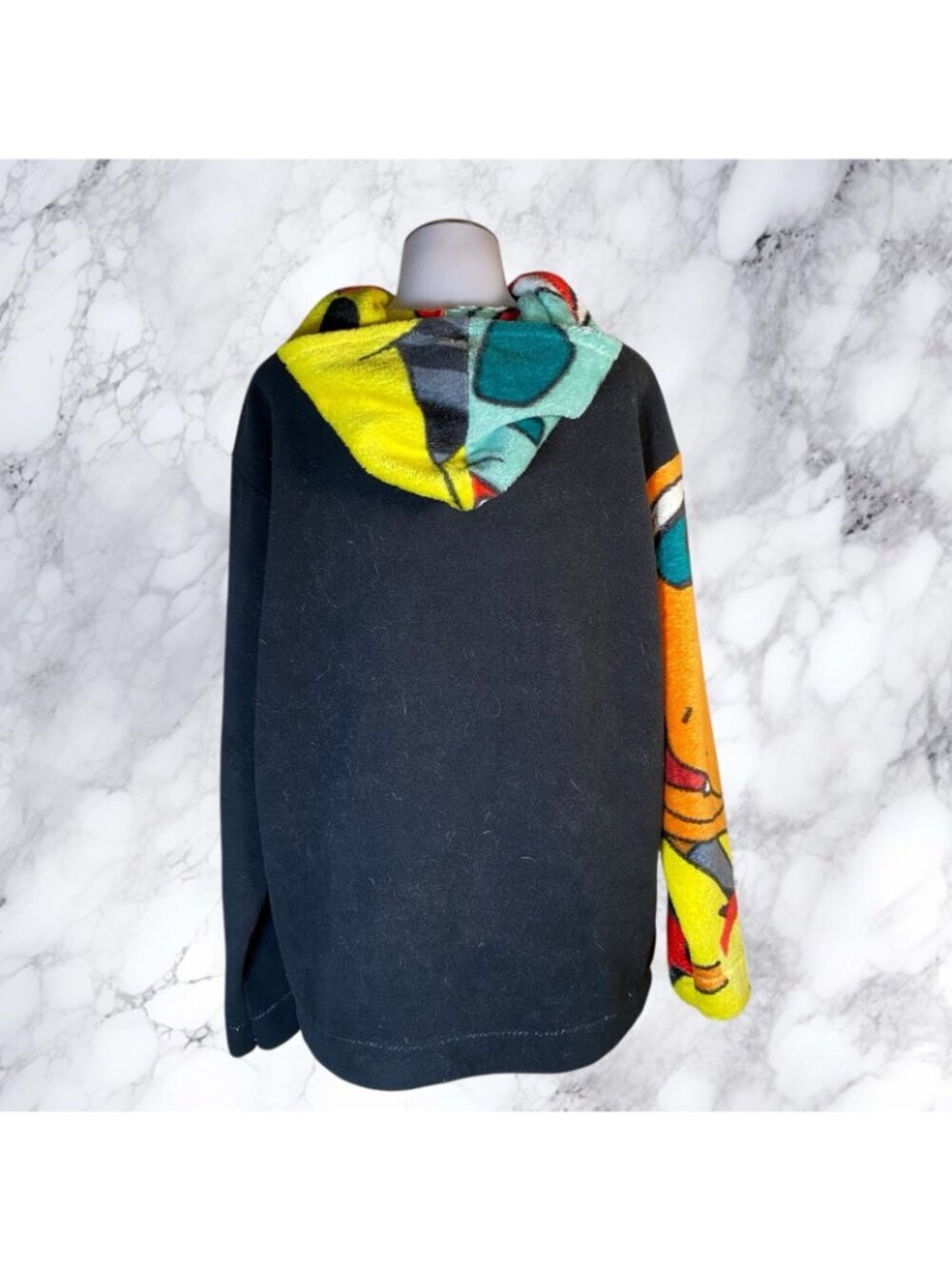 Jazz Squirtle Pokemon Upcycled Flannel Hoodie - Picture 4 of 11